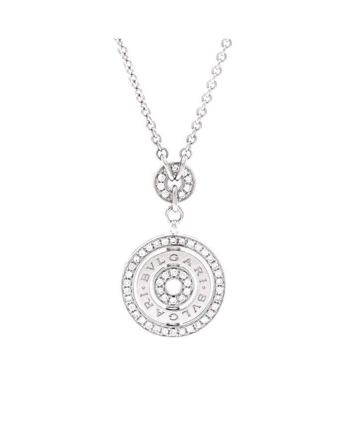 Pre-Owned Bvlgari Cerchi Astrale Pendant Necklace 18K White Gold and Diamonds, 18.25"