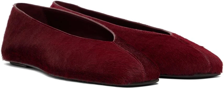 The Row Burgundy Eva Two Ballerina Flats 4