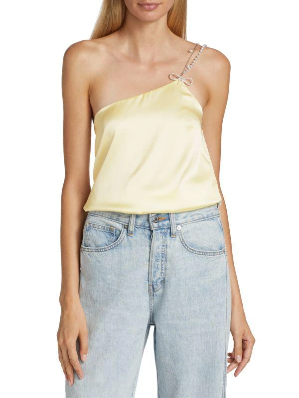 CAMI NYC Dariah One Shoulder Embellished Top 1