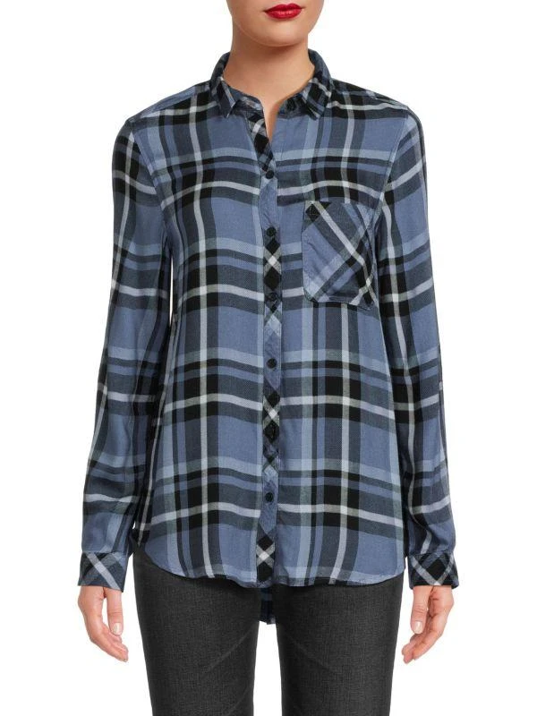 Beach Lunch Lounge Carley Plaid Button Down Shirt 1