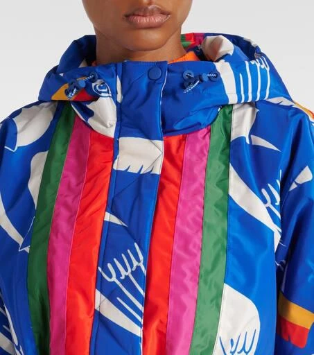 Farm Rio Colorblocked printed ski jacket 4
