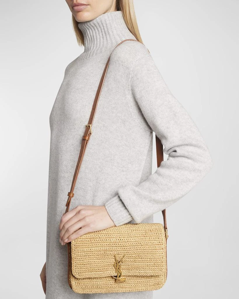 Yves Saint Laurent Solferino Medium YSL Crossbody Bag in Raffia 2