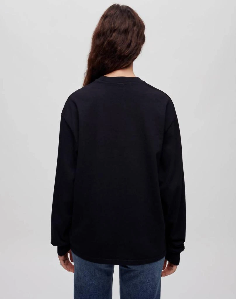 REDONE Long Sleeve Boyfriend Tee In Black 2