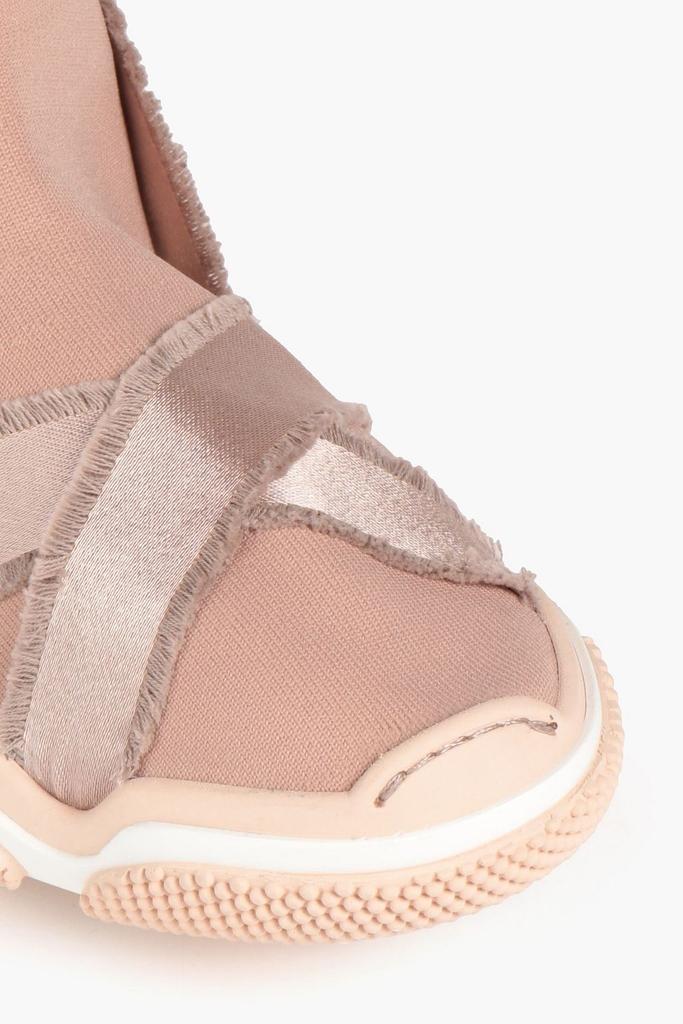 RED VALENTINO◇GlamRun ストレッチニット ハイカットスニーカー RED VALENTINO Women's Glam Run Mesh High Top Sneaker in