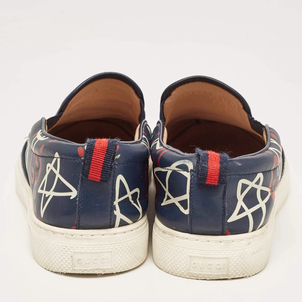 Gucci Gucci Navy Blue Leather Dublin Ghost Sneakers Size 41.5 5
