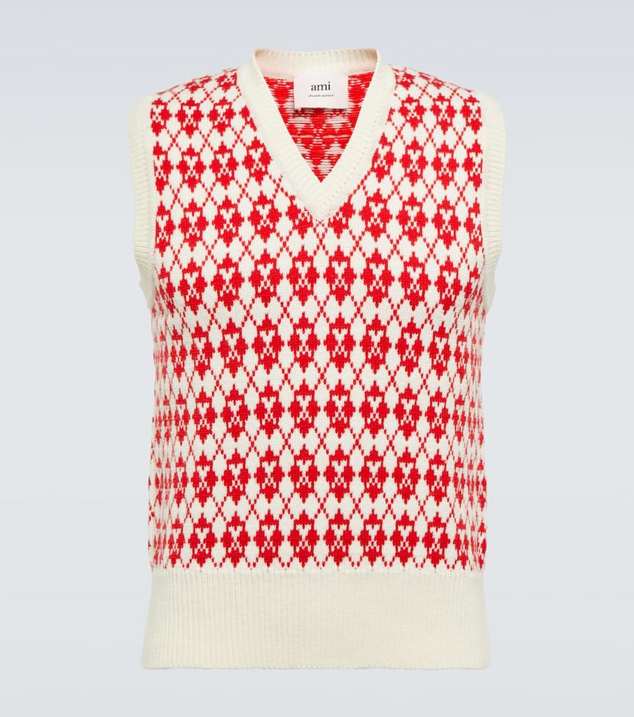 AMI Ami de Coeur wool-blend sweater vest