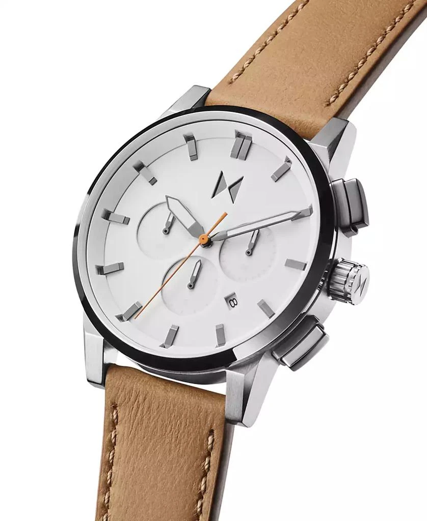 MVMT Men's Chrono II Brown Leather Strap Watch 3