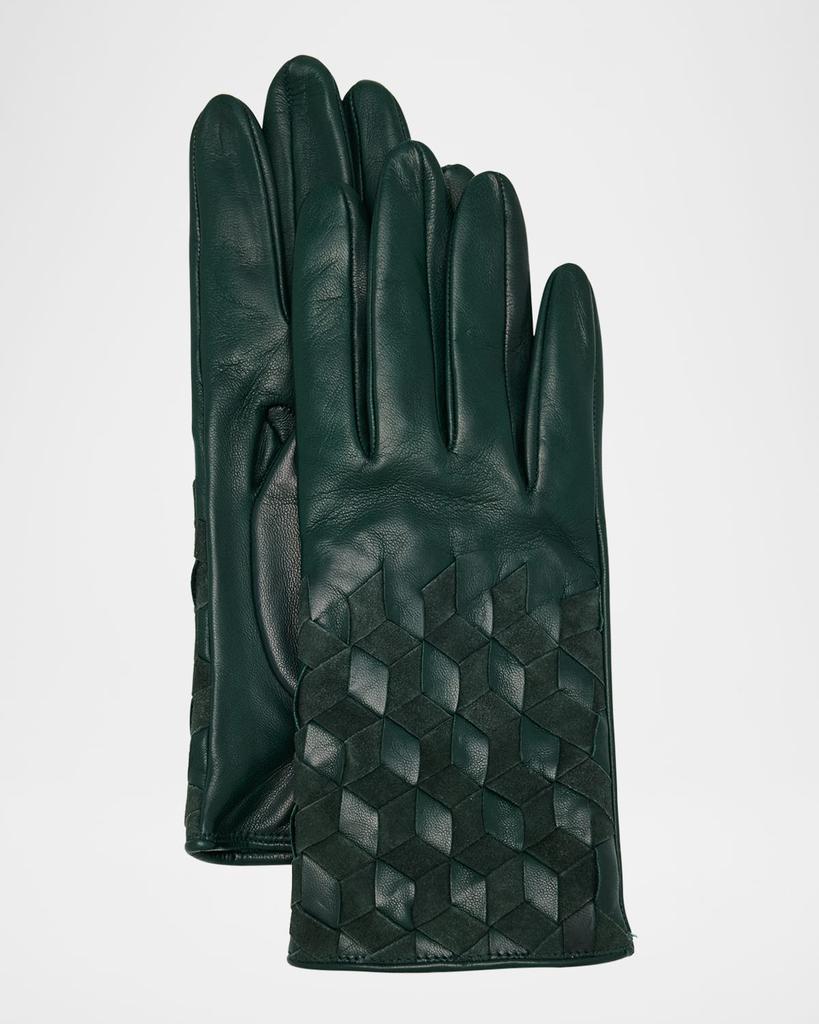 Portolano Leather Basketweave Gloves