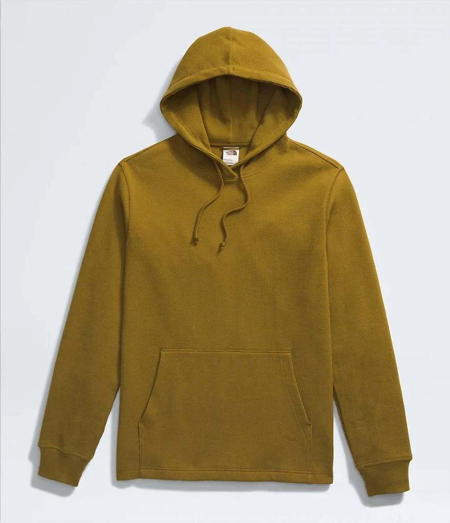 The North Face Waffle Hoodie In Moss Green 3