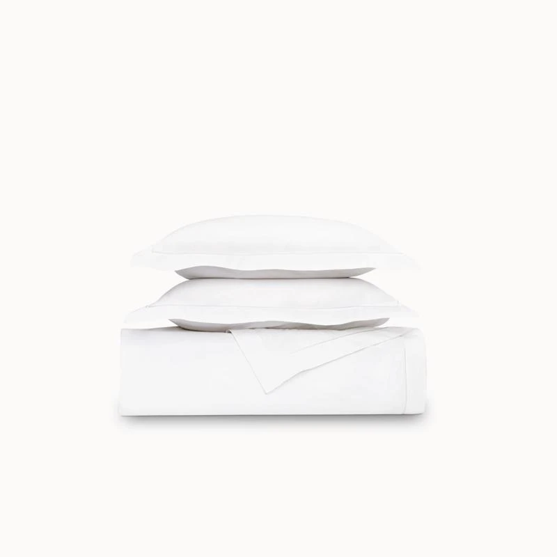 Ela Lane Classic Percale Embroidered Duvet Cover QUEEN 1