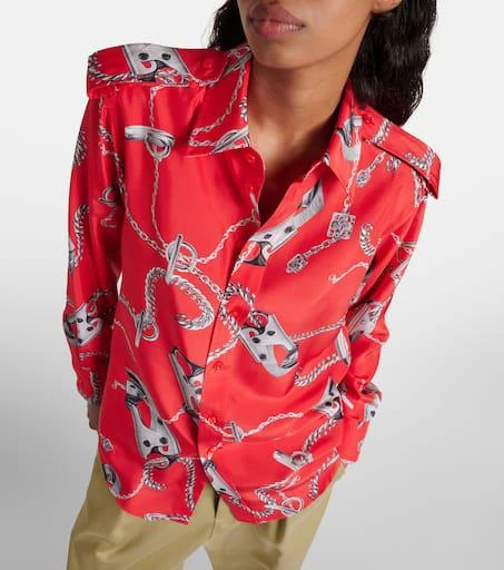 Burberry Printed silk shirt 5