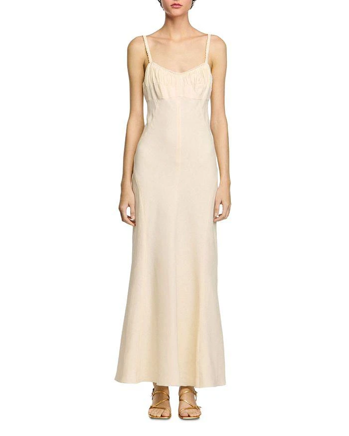 green emerald velvet dress Sandro main image 1