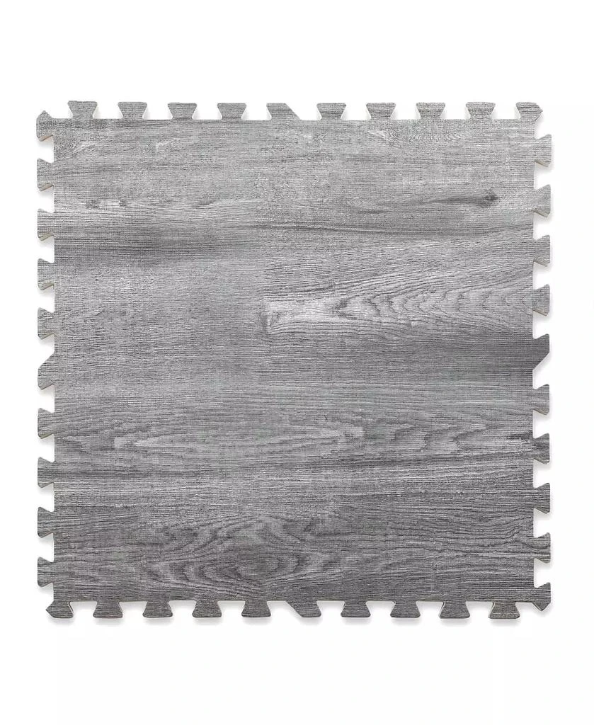 Home Aesthetics 100 SqFt 3/8" Natural Gray Wood Grain Foam Mat Interlocking Mat Tiles 25pcs 2