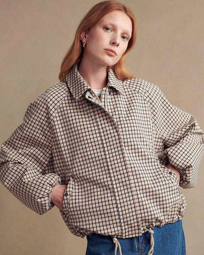 Barbour Check Charlene Zip Front Jacket 10