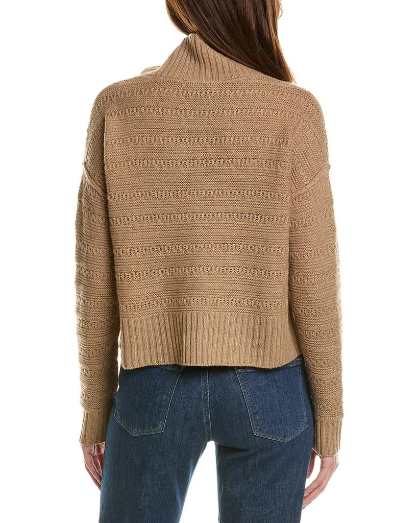 FORTE_FORTE Crop Textured Mock Neck Wool & Cashmere-Blend Sweater 2