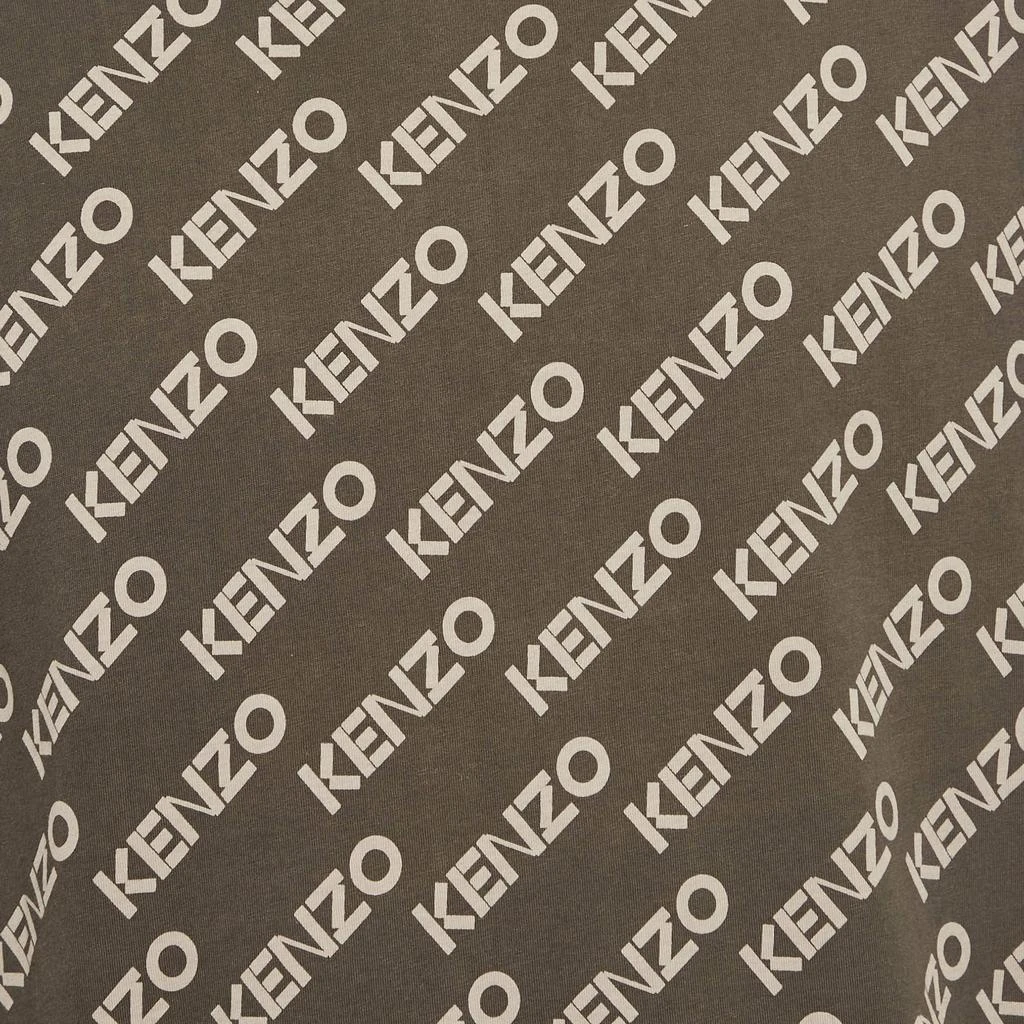 Kenzo Kenzo Grey Logo All Over Print Jersey T-Shirt S 3