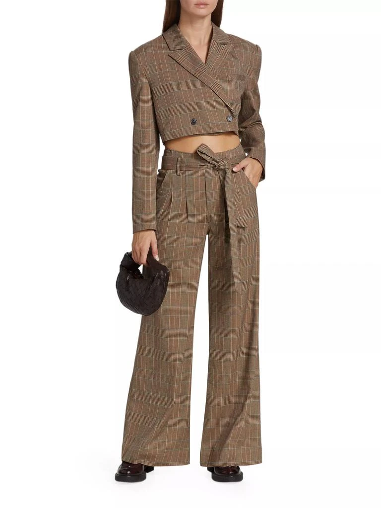 the westside Liv Houndstooth Cropped Blazer 2