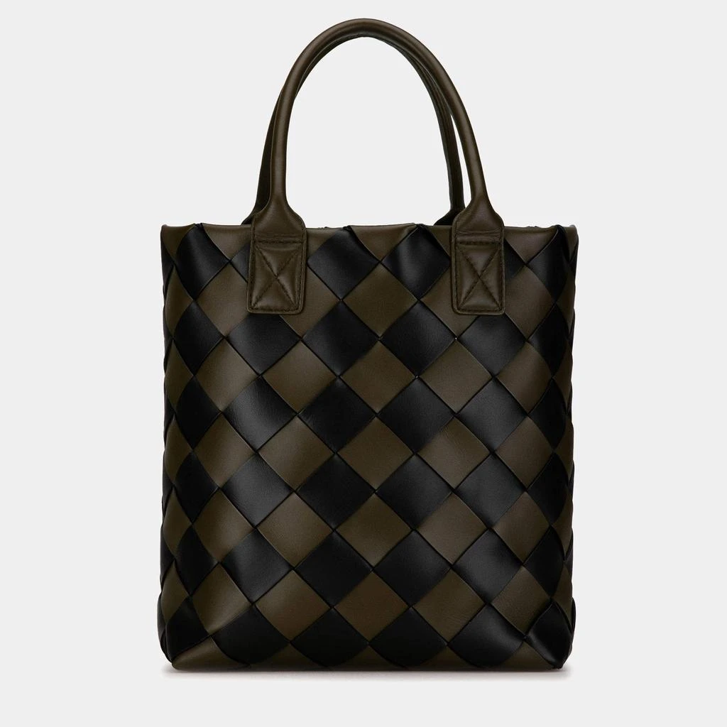 Bottega Veneta Bottega Veneta Khaki Brown Tone Intrecciato Leather Maxi Cabat 30 Satchel Bag 3