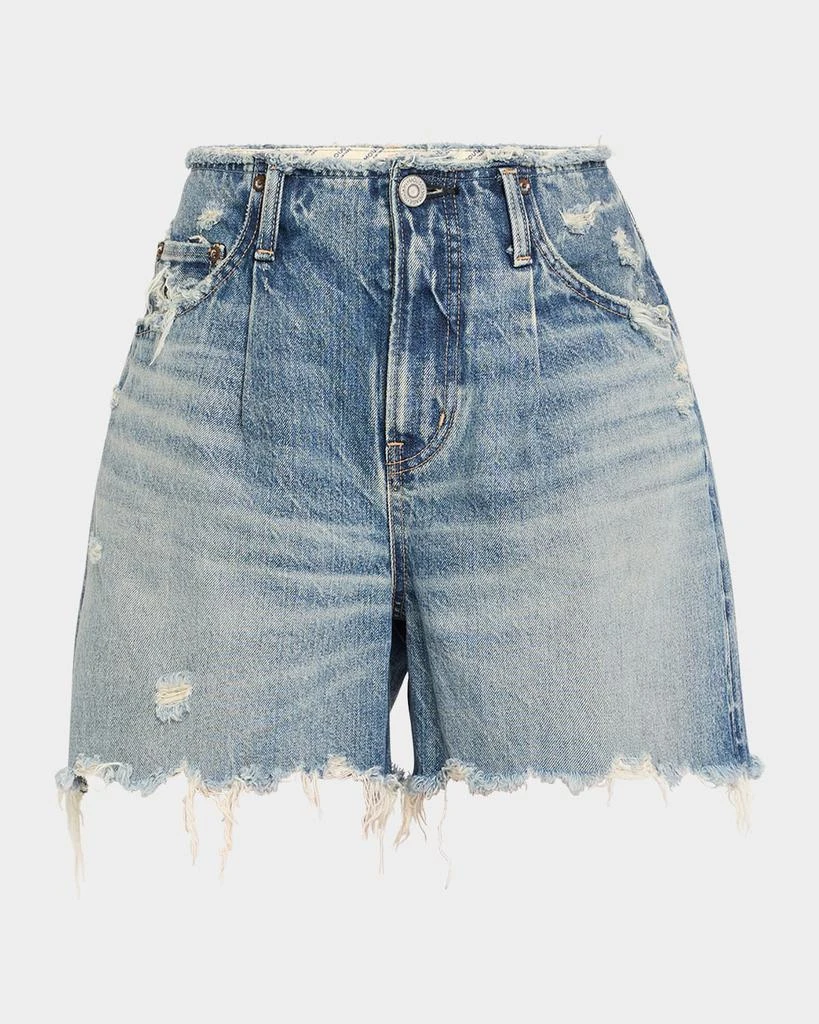 MOUSSY VINTAGE Ludlow Distressed Denim Shorts 1