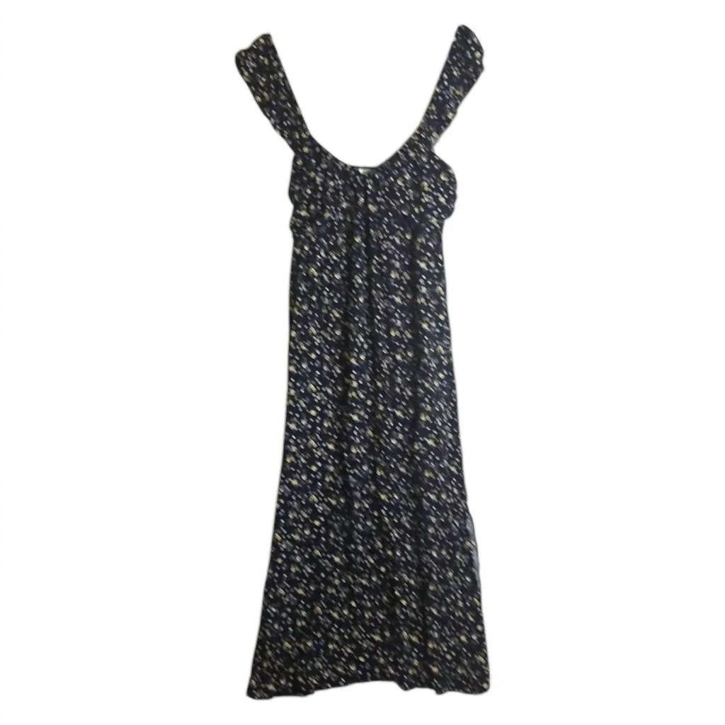 Lush Women's Floral Flutter Sleeve Empire Waist Dress In Navy 1