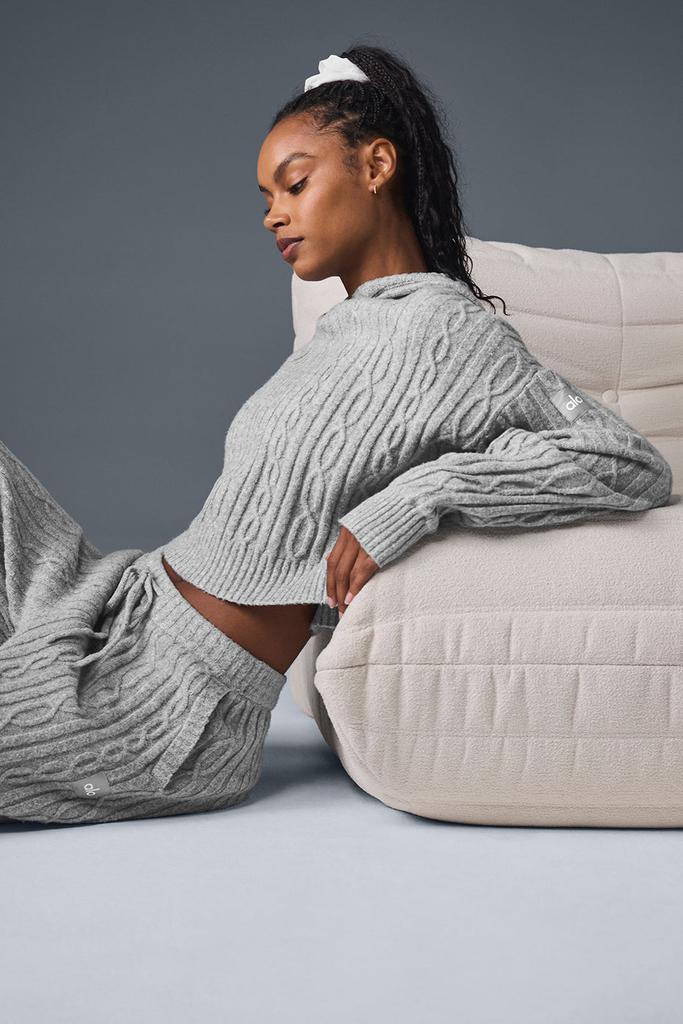 【ALO yoga】Cable Knit Winter Bliss Pant（送料込み） Cable Knit Winter Bliss Pant - Athletic Heather Grey | Alo Yoga