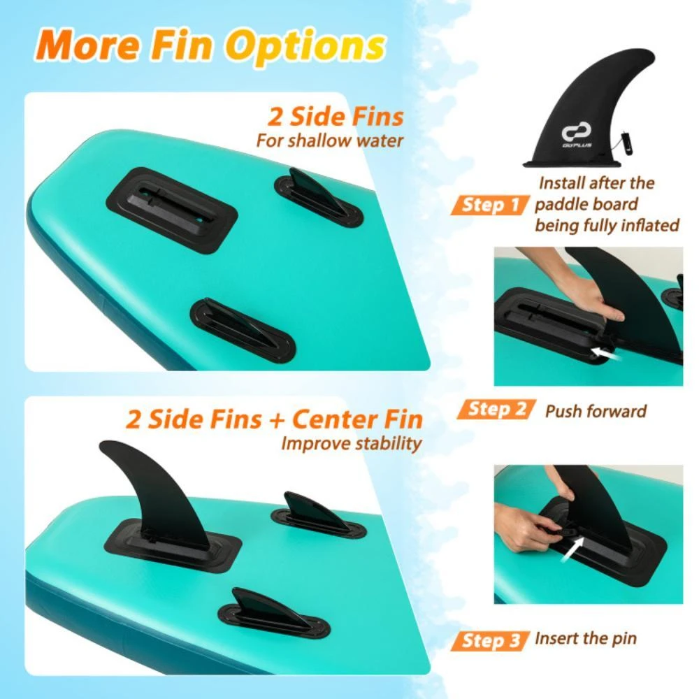 Hivvago 11 Feet Inflatable Stand Up Paddle Board with Kayak Seat for Adults-L 6