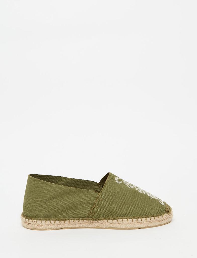 INES DE LA FRESSANGE Auriane khaki espadrilles