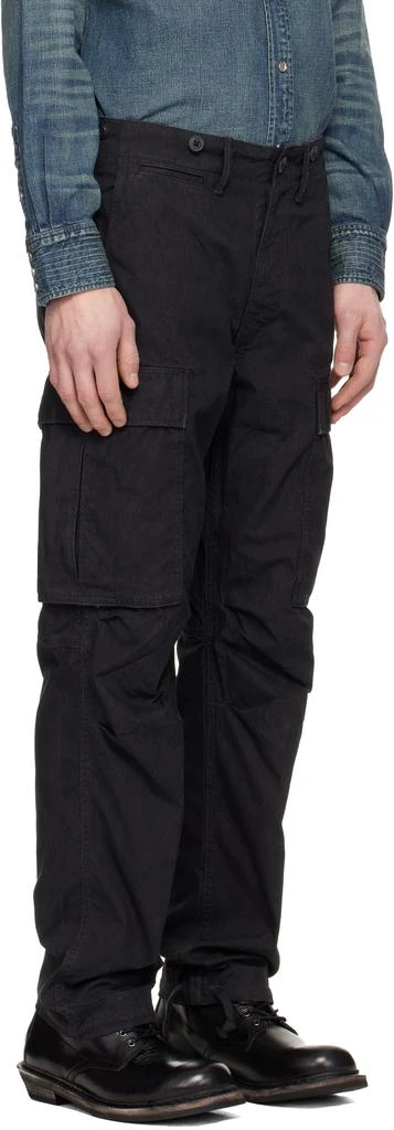 RRL Black Surplus Poplin Cargo Pants 2