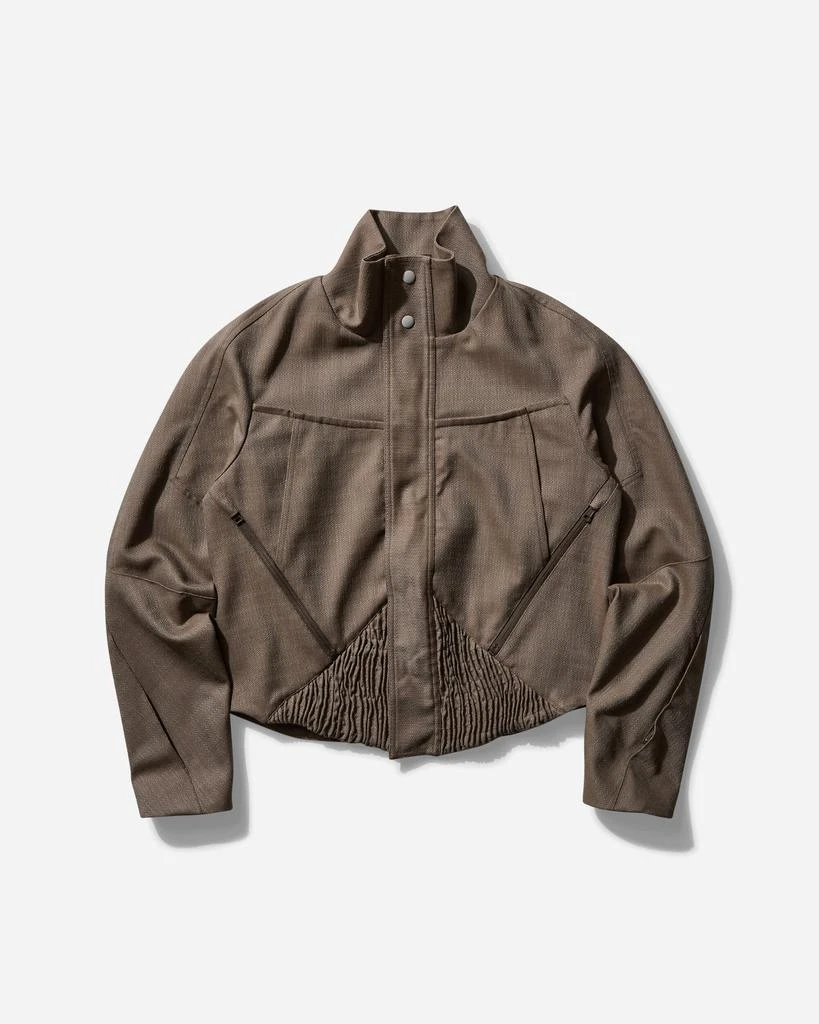 Kiko Kostadinov Men's Zafar Cropped Jacket Brown Oak new arrivals