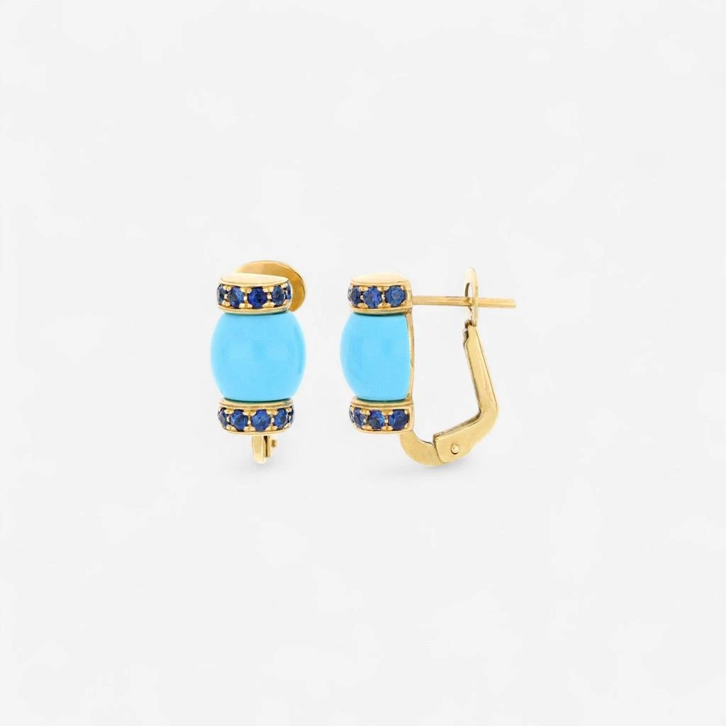 Tavanti Tavanti Le Carrousel 18K Yellow Gold Turquoise 
Sapphire Earrings JF-75-1196-TU-BS-Y-55