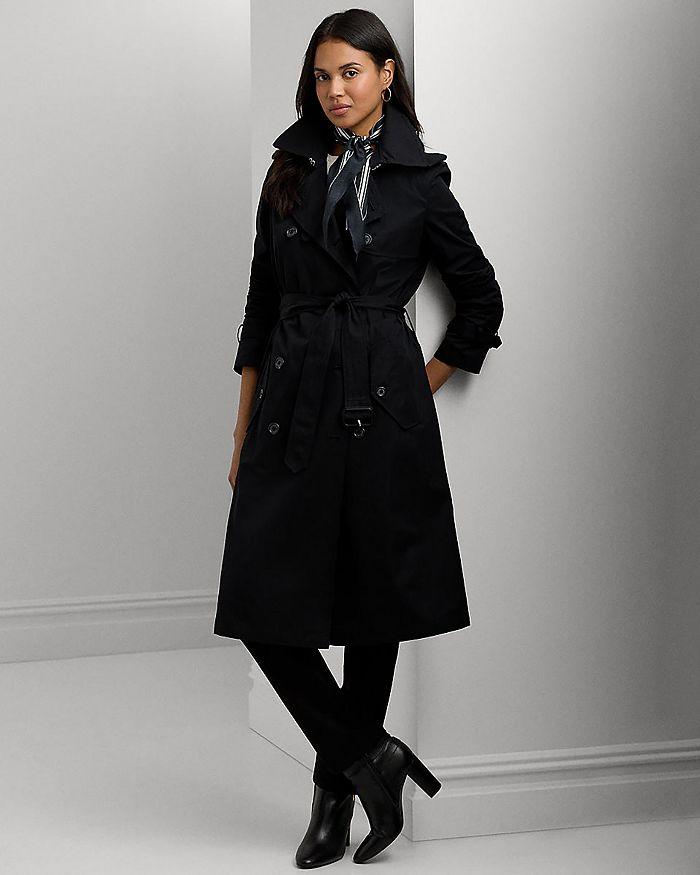 Lauren Ralph Lauren Water Repellent Belted Twill Trench Coat