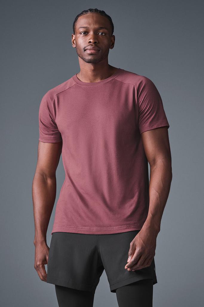 Alo Triumph Raglan Tee - Burgundy Truffle