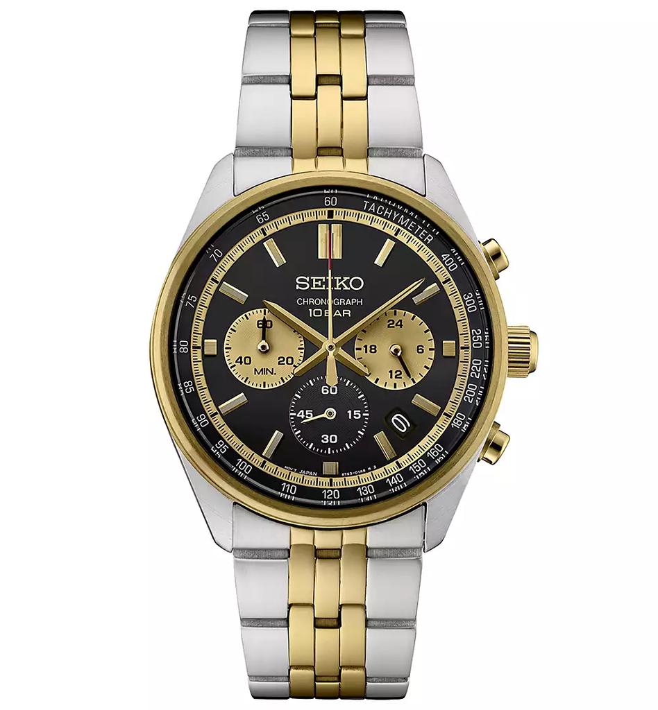 Seiko Men's Chronograph Essentials Two-Tone Stainless Steel Bracelet Watch 42mm