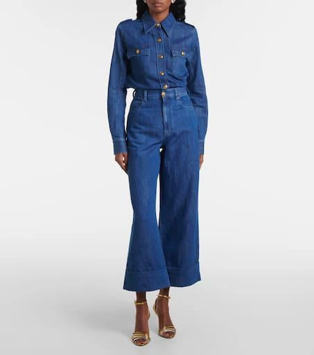Valentino High-rise wide-leg jeans 7