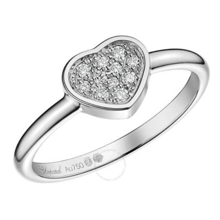 Chopard Happy Hearts 18k White Gold 0.12 CT Diamond Ring
