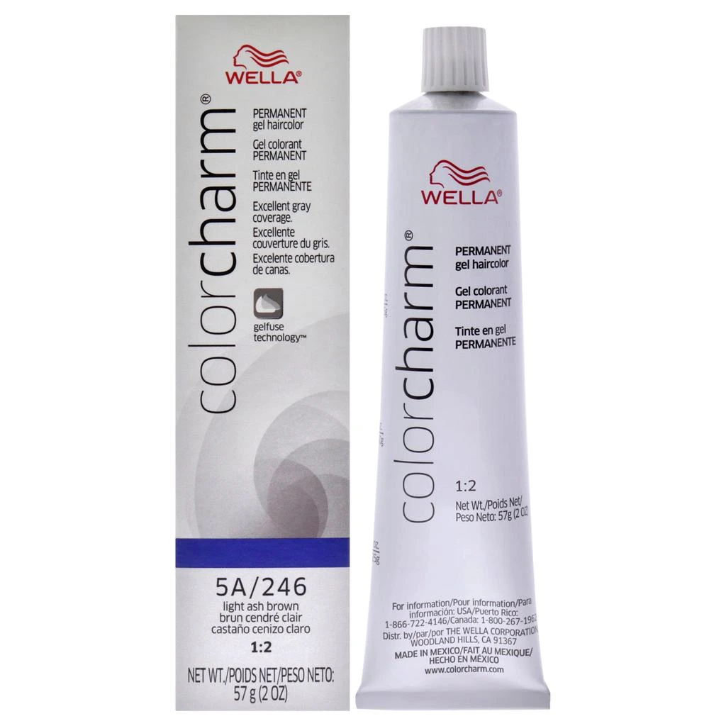 Wella Color Charm Permanent Hair Color Gel - 246 Light Ash Brown by for Unisex - 2 oz Hair Color