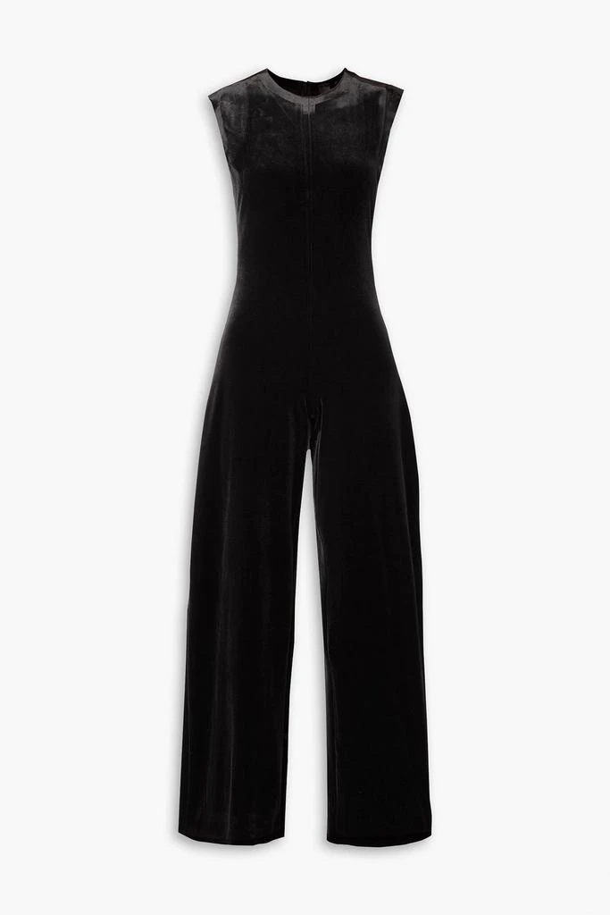 Norma Kamali Stretch-velvet jumpsuit 1