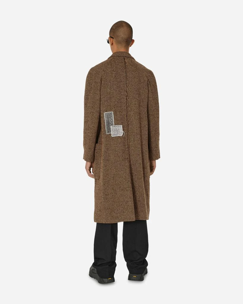 Song for the Mute High Lapel Raglan Coat Brown 3