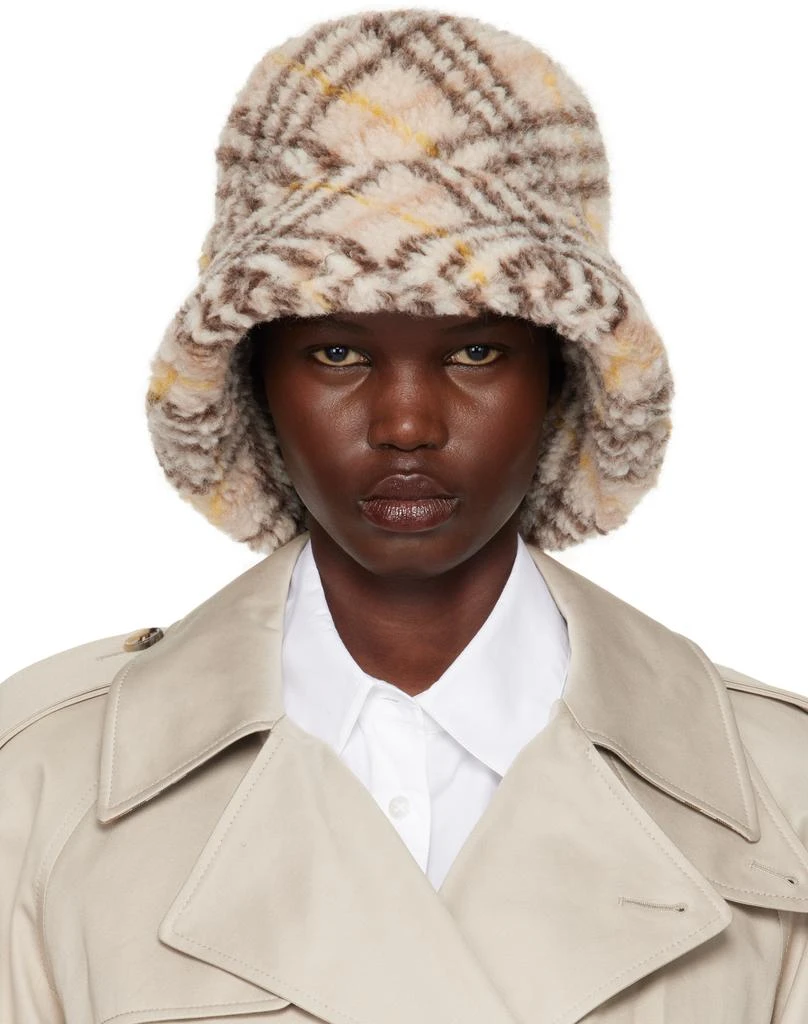 Burberry Beige Check Bucket Hat Bias Check Bucket Hat - Burberry - Synthetic - Beige main image 4