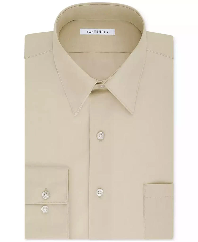 Van Heusen Men's Big & Tall Classic/Regular Fit Wrinkle Free Poplin Solid Dress Shirt 1