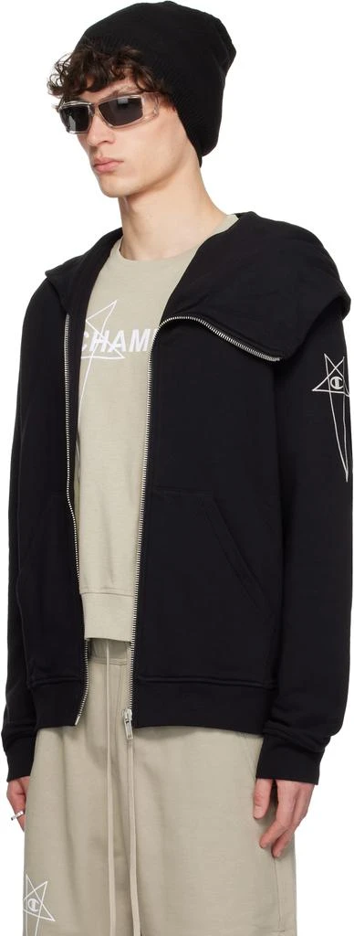 Rick Owens Black Champion Edition Mountain Hoodie 4