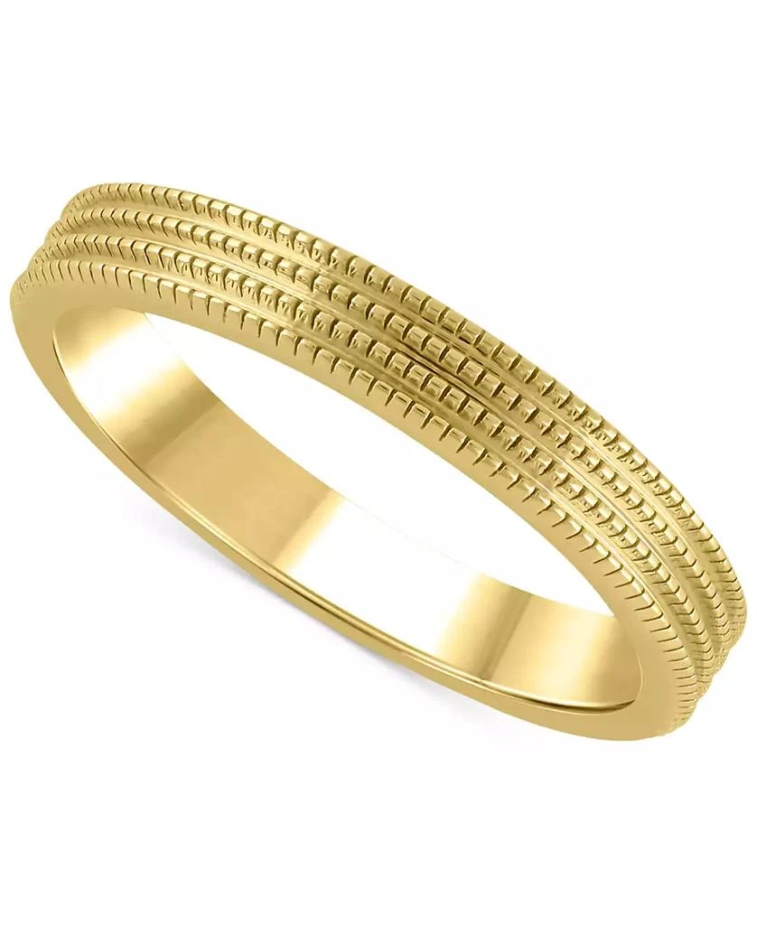 Macy
s Raised Textured Multirow Stackable Band in 14k Gold