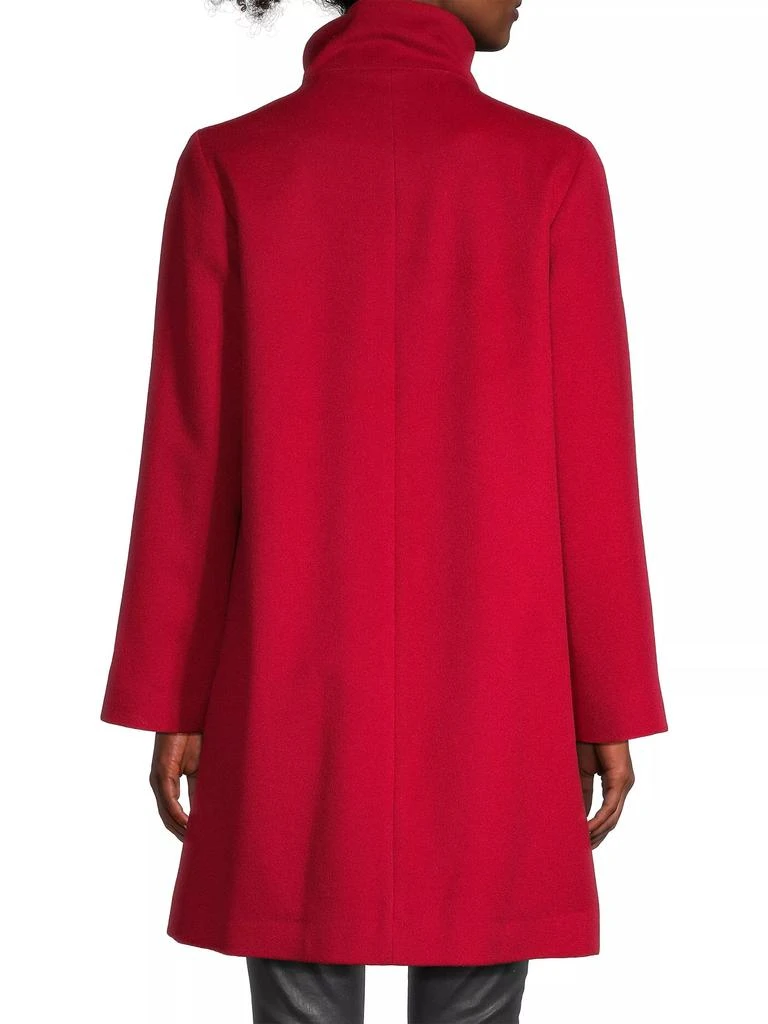 Sofia Cashmere Wool-Cashmere Stand Collar Coat 5