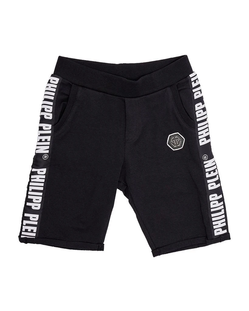 Philipp Plein Philipp Plein Junior Logo Plaque Shorts