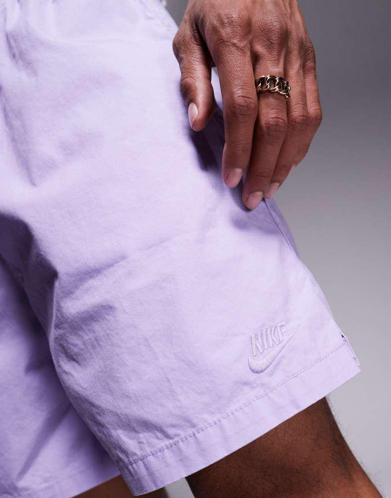 lilac nike woven shorts