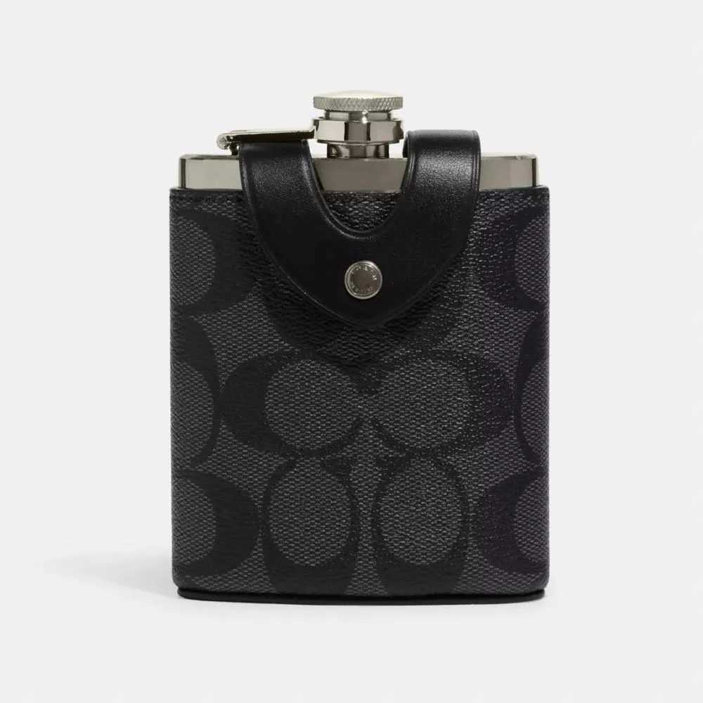 Coach Flask In Signature Canvas 1