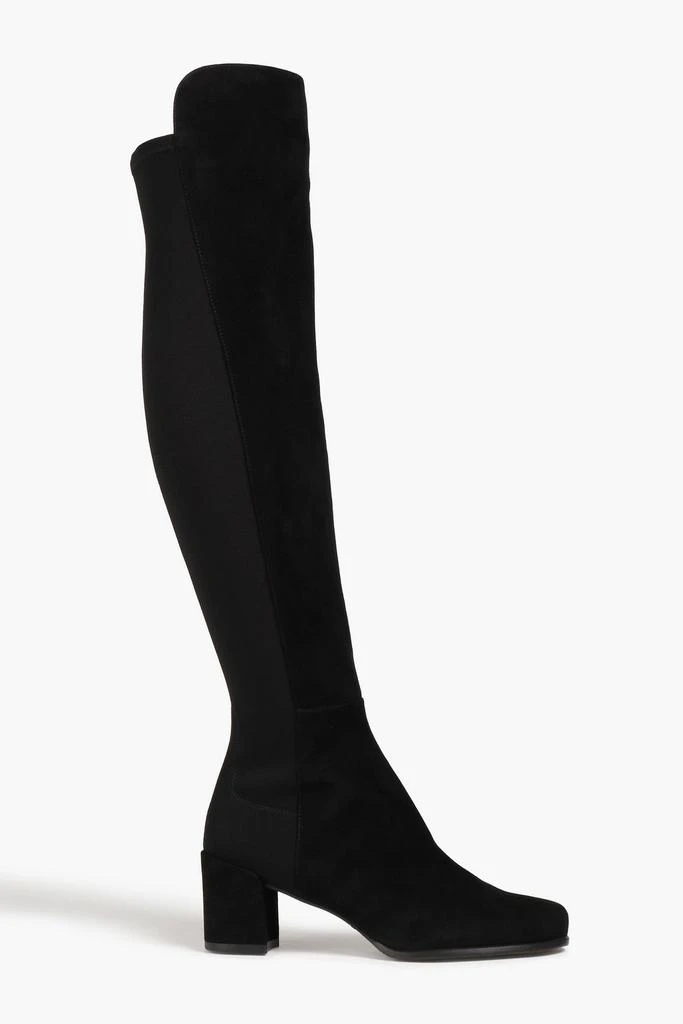 Stuart Weitzman City microstretch and suede over-the-knee boots