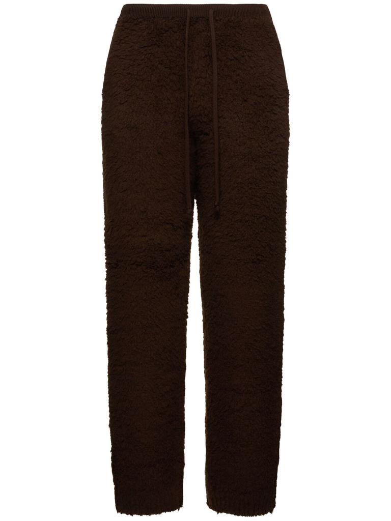 AURALEE Wool Blend Boa Knit Pants