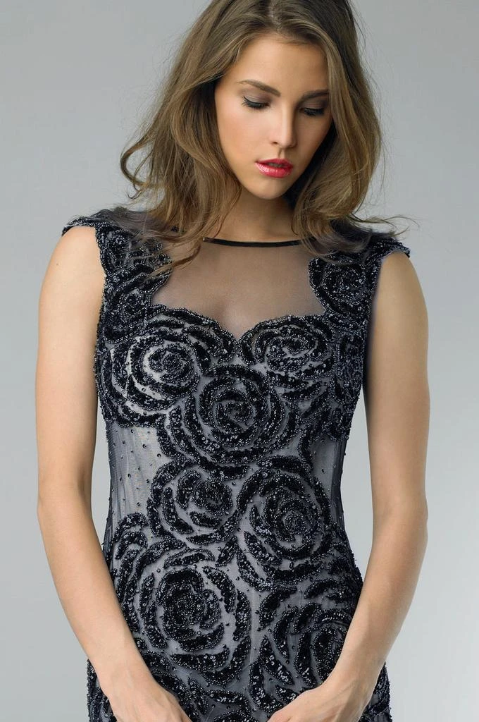 Basix Black Label Basix Black Label Sequined Nude Cocktail Dress 3