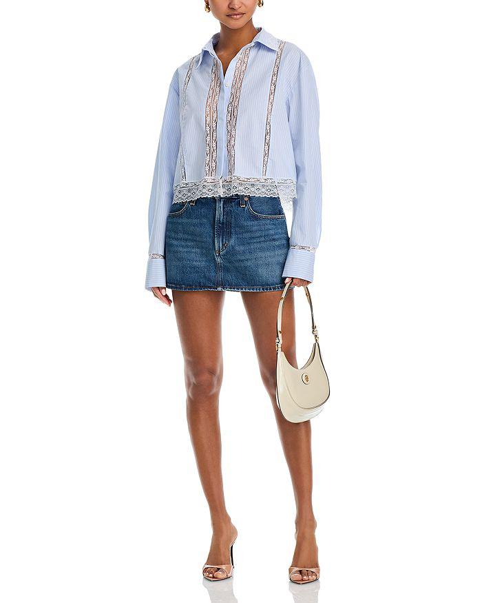 LOVESHACKFANCY Delano Lace Trim Shirt